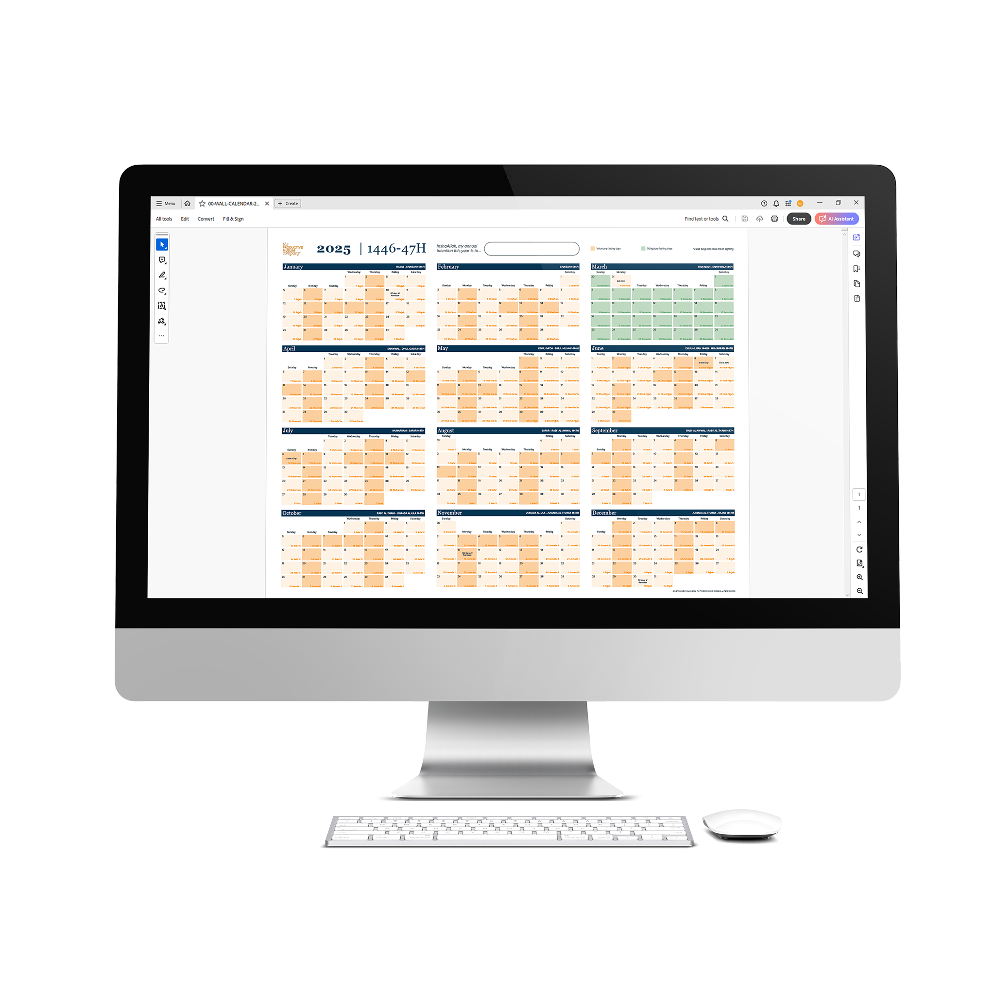 GoHijri Calendar 1446H 2024 25 The Productive Muslim Company Store gohijri-calendar-1446h-2024-25-the-productive-muslim-company-store